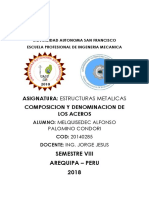 Composicion y Denominacion de Los Aceros Astm, Aisi, Asme, NTC