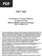 Introduction To Forensic Medicine DR David Chumba MBCHB, Mmed (Human Pathology), Dip. For Med (Sa)