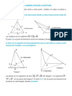 1.5.5.1 Mediana, Altura, Mediatriz, Bisectriz y Recta Euler.