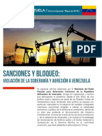 Sanciones y Bloqueo - Violaciones de La Soberanía y Agresión A Venezuela