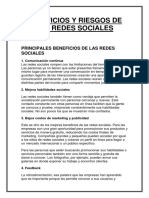 Beneficios y Riesgos de Las Redes Sociales