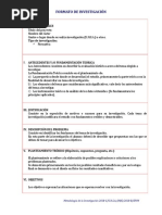 Formato para La Generacion Del Proyecto de Investigacion