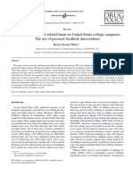 Reduction of Alcohol-Related Harm On United States College Campuses: The Use of Personal Feedback Interventions