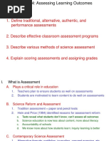 Lecture CH 14 Assessing Learning Objectives