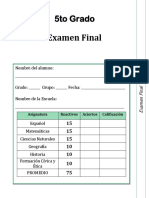 5to Grado - Examen Final