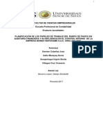 Planificacion de Papeles de Trabajo-Rubro de Pasivo