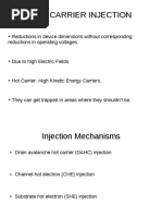 Hot Carrier Injection: Reductions in Device Dimensions Without Corresponding Reductions in Operating Voltages