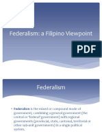 Federalism: A Filipino Viewpoint