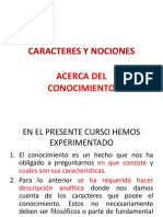 Caracteres y Nociones