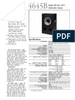 Single 460 MM (18") Subwoofer System Key Features:: Specifications