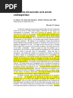 Adorno La Posicion Del Narrador en La Novela Contemporanea