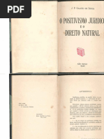 Direito Natural e Positivismo Jurídico - JOSÉ GALVÃO de SOUZA