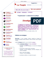 Définition - Stratégique