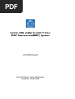 Control of DC Voltage in Multi-Terminal HVDC Transmission (MTDC) Systems