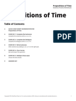 Prepositions of Time Teacher PDF