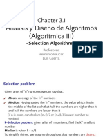 Análisis y Diseño de Algoritmos (Algorítmica III) : - Selection Algorithms