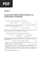 Ecuaciones Diferenciales Lineales Con Coeficientes Constantes