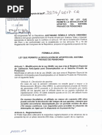 Proyecto de Ley 3036 - Devolución de Aportes de AFP