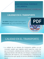 Calidad en El Transporte