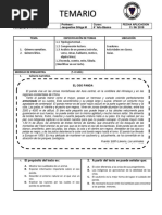 Modelo Temario Lenguaje 6° Coef.2 Respuestas