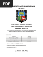 Espectroscopia UV-VIS Laboratorio Química Analítica UNALM - Informe #9