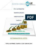 Analisis Costos de Operacion