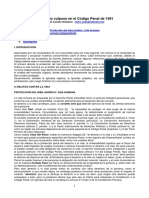 Homicidio Culposo en El Código Penal de 1991