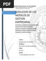 Evolucion de Los Modelos de Gestion Empresarial