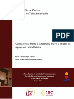 Alarma Social Frente A La Telefonía Móvil y Niveles de Exposición Radioeléctrica