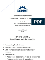 PCP - Sesión 2 - MRP y Plan Maestro