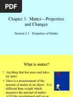 CH 3 Matter Properties and Changes