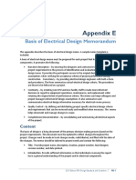 Appendix E: Basis of Electrical Design Memorandum