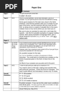 Paper One: Paper 1 Score Tutor Comment Task 1