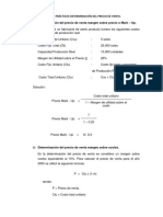 Determinación Precio Venta