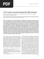 ACTN3 Genotype Is Associated With Human Elite Athletic Performance