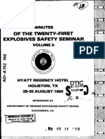 Minutes of The Twenty First Explosives Seminar