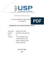 Disposición Aduanera de Mercancías