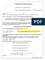 Racionalização de Denominadores