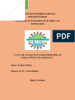 Guía de Intervenciónes Específicas para Niños Con Dislexia