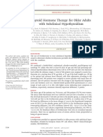 Thyroid Hormone Therapy For Older Adults With Subclinical Hypothyroidism