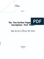 Two Earliest Copper-Plate Inscriptions From Nepal - Pant & Sharma (1977)