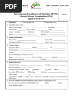 IFOM Clinical Science Examination Application Form AY 2017-2018