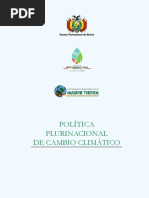 Politica Plurinacional de Cambio Climatico