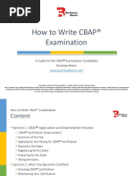 How To Write Cbap Examinations