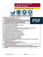 SOP Forklift Truck
