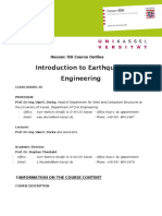 Course Outline Earthquake