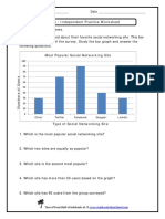 Reading Bar Graphs - Independent Practice Worksheet: Name - Date