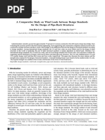 A Comparative Study On Wind Loads Between Design Standards For The Design of Pipe-Rack Structures