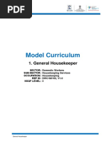 Model Curriculum: 1. General Housekeeper