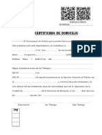 Certificado Domicilio